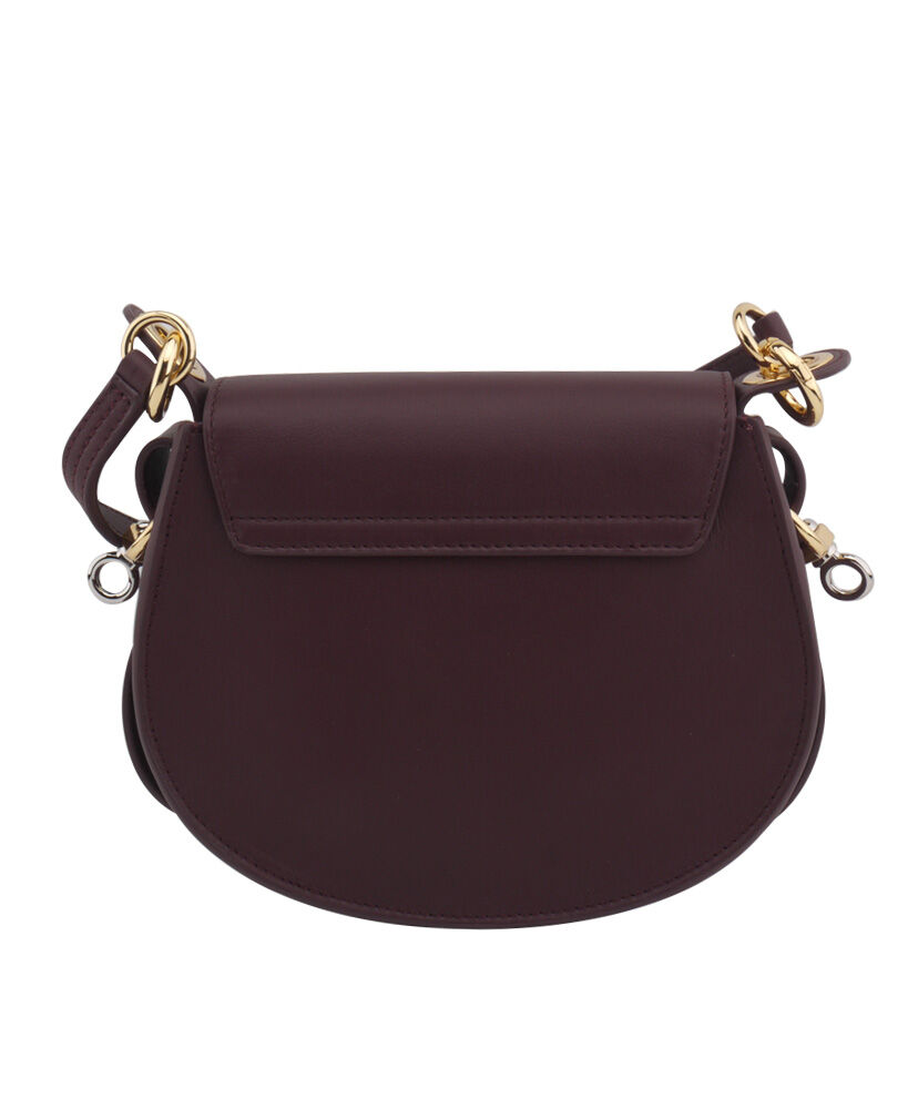 Chloe Small Tess Bag Cross Body Shiny Calfskin Mauve